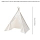 thumbnail image 2 of Tienda tipi portátil para niños, regalo ideal para interiores, picnics, sala de estar o patio trasero. Bola blanca de 09 m, 2 of 9