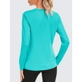 thumbnail image 2 of Weardear Long Sleeve Workout Tops for Women Crewneck Yoga Shirts Lightweight Athletic Gym Running Sport Casual T-Shirt, 2 of 6