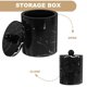 thumbnail image 3 of European Style Resin Cotton Swabs Storage Box Dustproof Toothpick Canister Simple Marble Texture Organizer with Lid for Cosmetic Home (Ink Black), 3 of 4