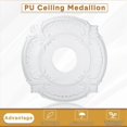 thumbnail image 3 of 2 Pieces PU Ceiling Medallion Decorative Ceiling Fan Medallion for Light Fixtures Ceiling Fans Chandeliers, 12 Inch OD, 3 of 5