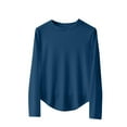 thumbnail image 2 of Wancir Long Sleeve Thermal Shirt for Women Light Fleece Tops Fall 2024 Crew Neck Casual Basic T-Shirts, 2 of 4