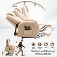 thumbnail image 6 of Korser Power Lift Recliner Chair for Elderly with Massage and Heat PU Leather for Living Room,Camel, 6 of 6