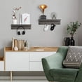 thumbnail image 7 of Set of 2 Modern Wall Mounted Coat Hook with 4 Hooks (Rustic Gray), 7 of 7