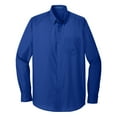 thumbnail image 5 of Mens Long Sleeve Professional Uniform Carefree Cotton/Polyester Poplin Shirt True Royal 4X-Large, 5 of 6
