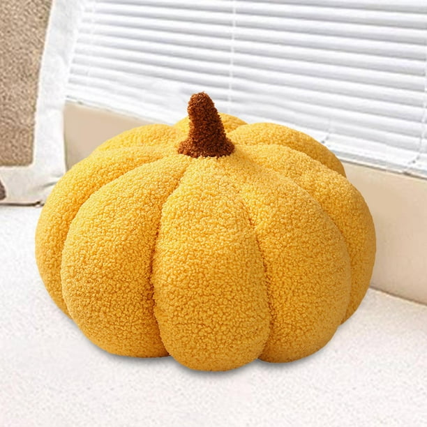 Almohadas de calabaza de Halloween Macarena Cojín 3D Amarillo