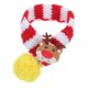 thumbnail image 2 of Bufanda navideña para perros y gatos, suave y acogedora, con pompones, accesorio cómodo para fiestas, color rojo y verde., 2 of 5
