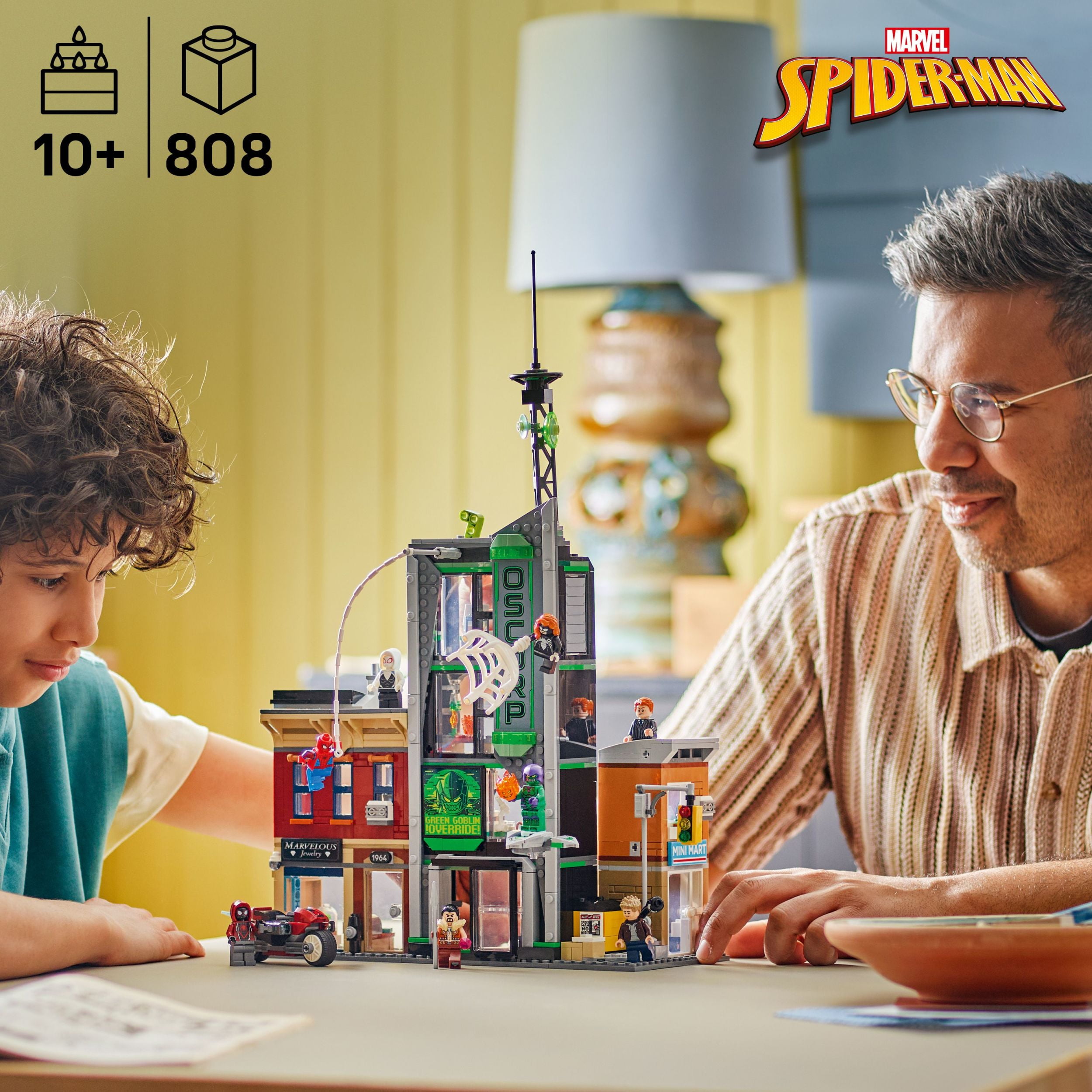 LEGO Marvel Spider-Man contre Oscorp, Ensemble de Construction de Superhéros pour Enfants 76324
