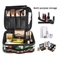 thumbnail image 2 of FORMRS Travel Makeup Bag Large Capacity Train Case Cosmetic Organizer with Adjustable Dividers, Red Apple Pattern, 2 of 8