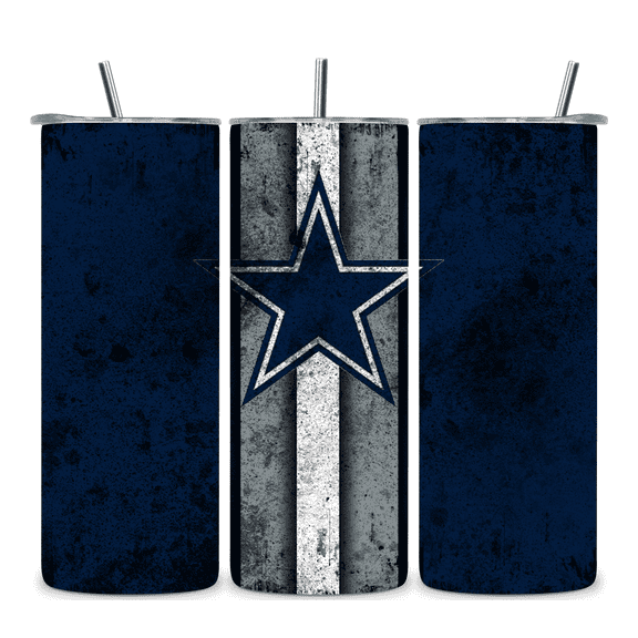 Alpha Printing 20oz Tumbler with Straw – Cowboys Look Alike Tumbler