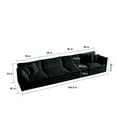 thumbnail image 5 of CoSoTower Free Combination Modular Sofa Free,4 Seater Sofa Comfy Chenille Fabric,Sectional Sofa Couch,Black Chenille, 5 of 9