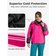thumbnail image 5 of Wantdo Girl's Waterproof Fleece Skiing Jacket Kid's Warm Winter Coat Rosy 6/7, 5 of 10
