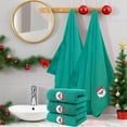 thumbnail image 2 of CuiLiyq 3 PCS Large Size Christmas Hand Towels, 29.5" x 13.8" Pure Cotton Bathroom Decorative Towels, for Kitchen Home Christmas Decoration (Green), 2 of 6