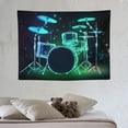 thumbnail image 4 of ONETECH  Teens Drum Kit Tapestries, Rock Music Theme Tapestry for Kids Boys Girls Hip Hop Wall Hangings Large  Grunge Style Wall Art Fashion for Living Room, 4 of 7
