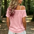 thumbnail image 6 of Ashirexll Womens Casual Tops Slouch Shoulder Lightweight Mesh T-Shirt for Spring and Summer Casual Wear, 6 of 7