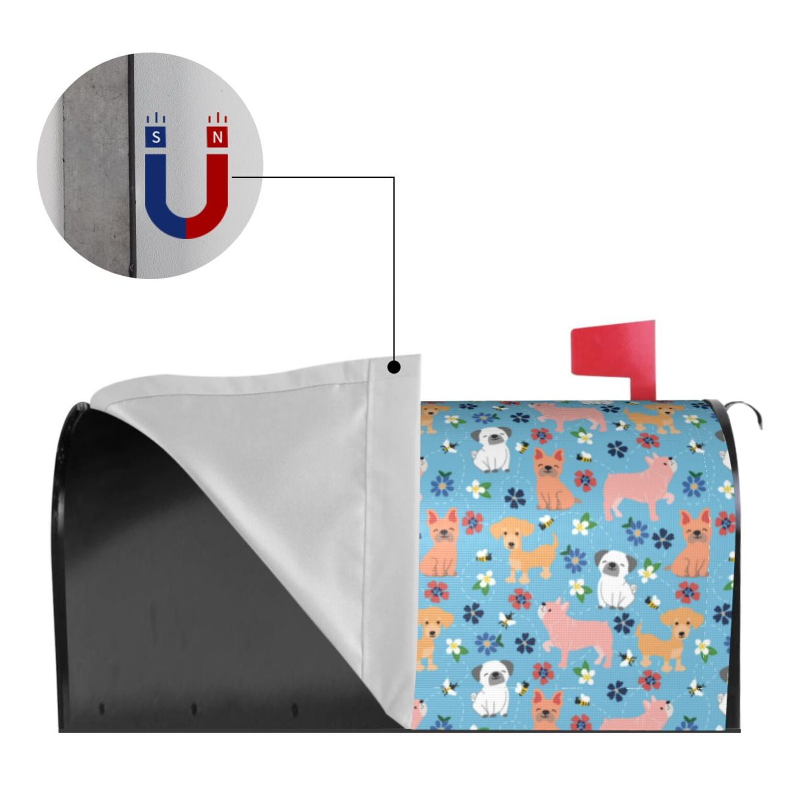 Kdxio Magnetic Mailbox Cover 25.5x21 in Mailbox Cover Outdoor Decoration Holiday Mailbox Covers for Home Garden Yard-25.5x21 in