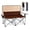 Brown, variant on Gymax Double Camping Chair w/Carry Bag 2 Cup Holders Premium Oxford Fabric for Lawn Blue & Gray