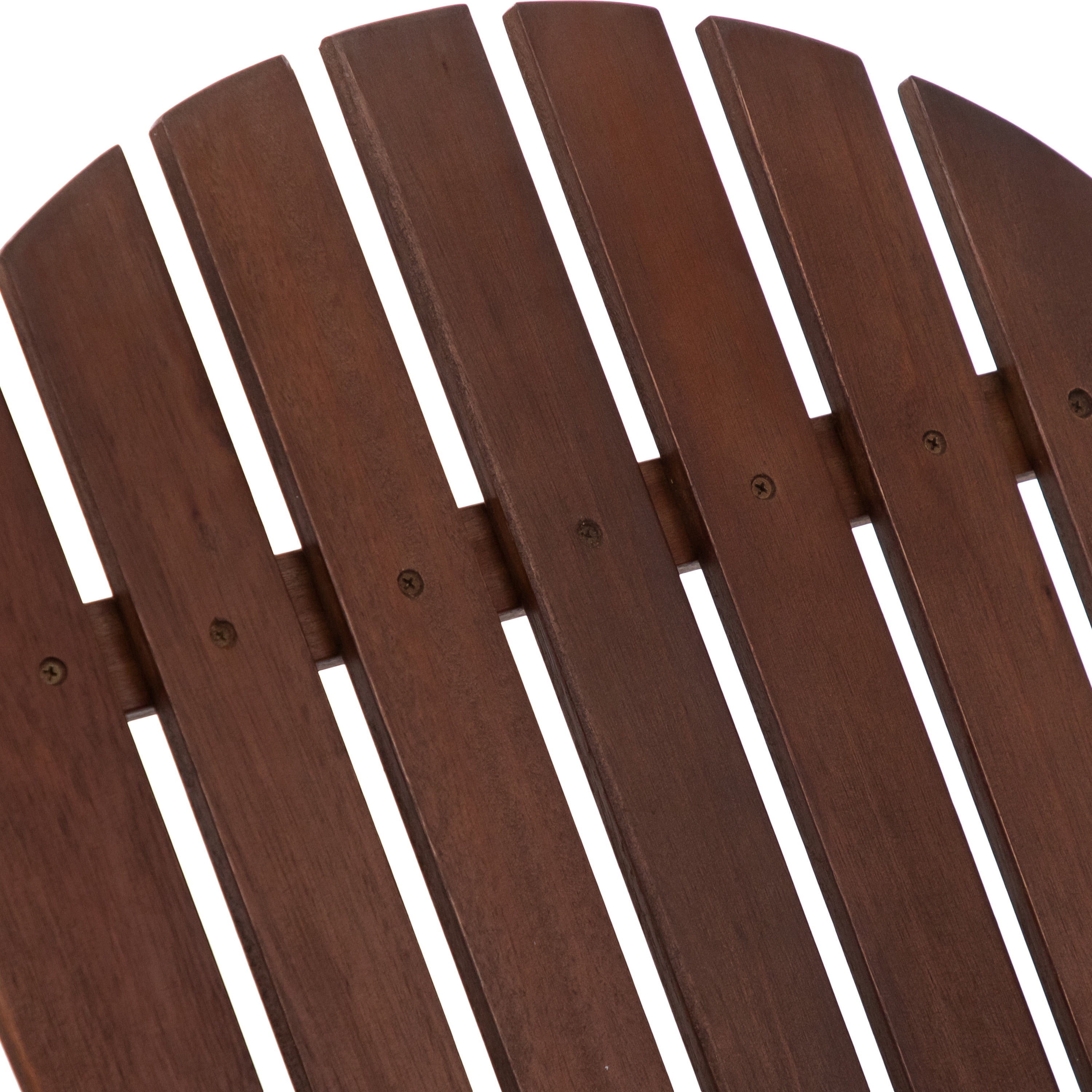 Furniture of America Taylor Wood Foldable Patio Adirondack Chair, Set of 2, Dark Brown