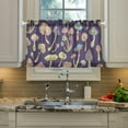 thumbnail image 5 of Coolnut Mushroom Kitchen Curtains 2 Panels, UV Protected Tier Curtains Half Window Curtains Kitchen Tiers for Guest Room Bathroom Sink Laundry Room Basement,24 x 27 Inch, 5 of 6