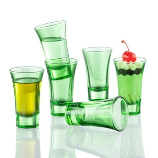 Hollywood Star Frosted Shot Glass Green Purpul Shot Glass