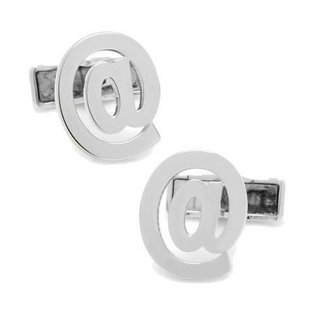 Men's Cufflinks Inc Sterling At Sign Cufflinks