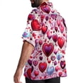 thumbnail image 3 of Valentine's Day Love Men's Short Sleeve Beach Shirts, Casual Printed Button Down Summer Shirts for Men and Women, 3 of 6