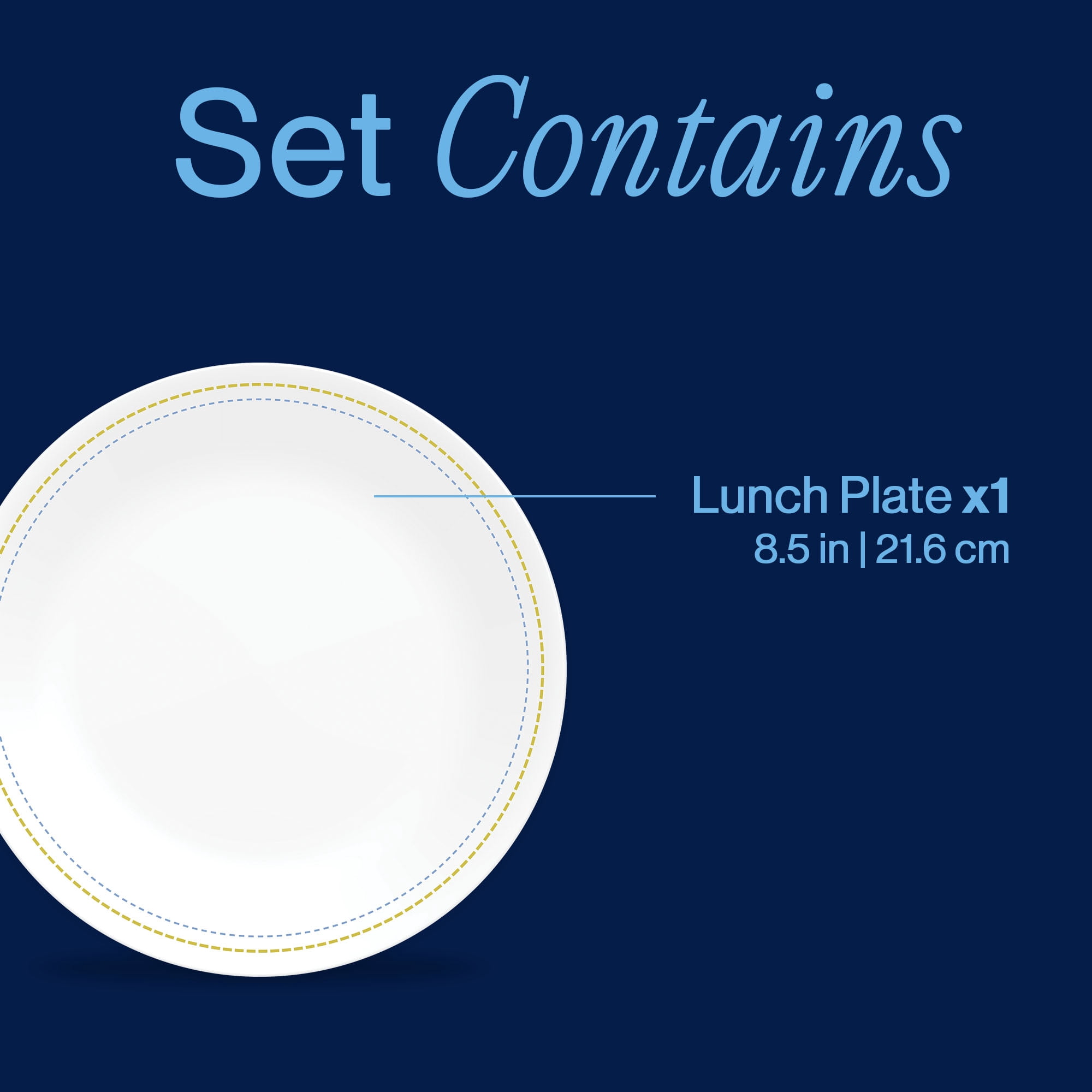 (2 pack) Corelle Amelia 8.5" Glass Salad Plate