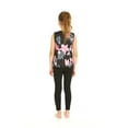 thumbnail image 2 of Girl's Athletic Sportswear Patterned Tank Top and Solid Legging Set in Lotus and Orchid Black Medium, 2 of 5