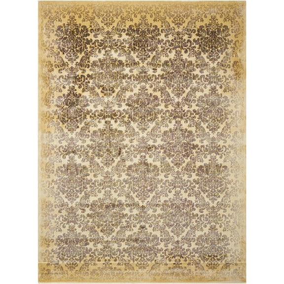 Nourison  Chambord Area Rug Ivory 3'6" x 5'6" Latex Free Viscose Oriental 3' x 5' Indoor Ivory