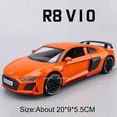 thumbnail image 1 of 1:24 RS6 R8 V10 Plus Sports Car Model Toy Diecast Metal Simulation Sound Light Supercar Models Collection Kids Toys Gifts R8 V10 Orange, 1 of 6