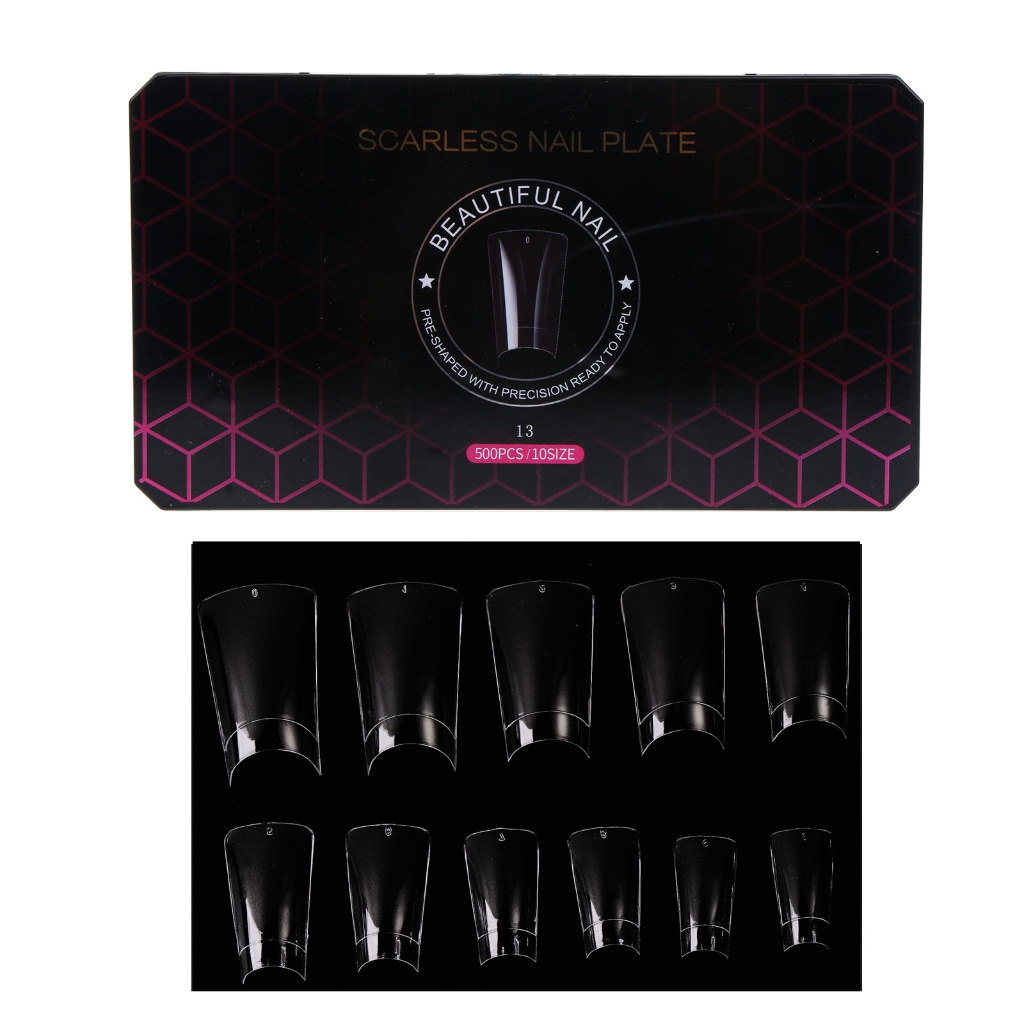 Duck Feet False Nails Half Cover French Nail Tips Clear Acrylic Nails