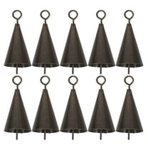 OUNONA 10pcs Rustic Metal Hanging Bells Vintage Jingle Bells For Christmas Decor Mini Cow Bells For Door Knob Antique Wind Chimes