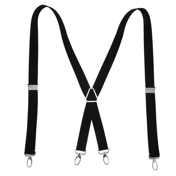 Pants Suspenders, Mens Suspenders Reinforced Stitching Elastic Band Material Convenient Practical  For Weddings For Dates Black