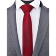 thumbnail image 3 of KEINXS Solid Color Tie Formal Necktie for Men 4 pack（Black、Dark 、Navy、Red）, 3 of 7