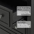 thumbnail image 5 of 5 Drawer Dresser for Bedroom, 48" Tall Rustic Storage Chest with Metal Handles, Farmhouse Closet Dresser for Living Room, Office, College Dorm, Hallway, Black, 5 of 7