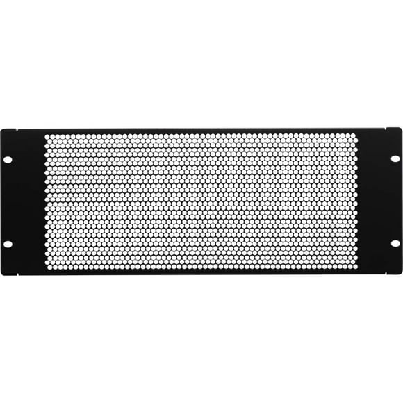 NavePoint 4U Blank Rack Mount Panel Spacer with Venting for 19-Inch Server Network Rack Enclosure Or Cabinet Black