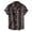 Bronze, variant on Mens Button Up Shirt Leopard Print Short Sleeve Turn Down Collar Shirts Summer Lightweight Top Bronze XXL