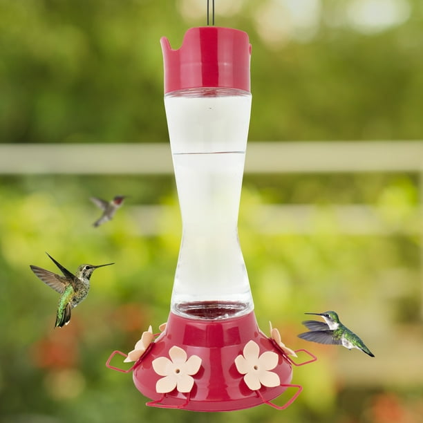 PerkyPet TopFill Favored PinchWaist Glass Hummingbird Feeder 20 oz