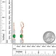 thumbnail image 6 of Gem Stone King 18K Rose Gold Plated Silver White Moissanite 3 Stone Dangle Earrings for Women (5.20 Cttw, Gemstone Birthstone, Oval 8X6MM, 7X5MM and 6X4MM), 6 of 6