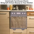thumbnail image 4 of BingTong Oven Skirt Curtain For Door, Handmade Oven Skirts, Oven Curtain Tie Top, Farmhouse Kitchen Decor, Heat-Resistant, Hide Clutter, For Oven,Dishwashers, Washing Machine A, 4 of 5