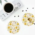thumbnail image 3 of Bingfone Vintage Gnomes Bees Leather Drinks Coasters with Set of 6,Suitable for Home Kitchen,Coffee Cup Coasters Home Gift, 3 of 7