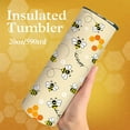 thumbnail image 5 of Bee Tumbler With Lid and Straw,Yellow Bee Coffee Mug Cup Skinny Tumbler Water Bottles,Honey Bee Gifts for Women Daisy Flowers and Bee Decor, 5 of 6