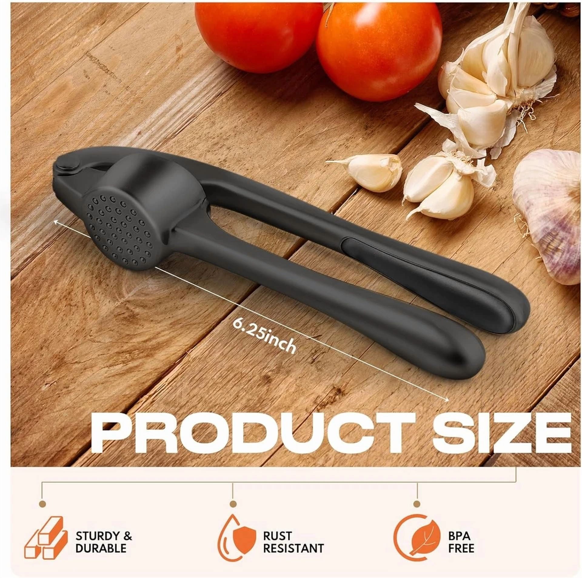 CIRCLE- Kitchen Garlic Press Stainless Steel, Premium Rust Proof & Dishwasher Safe Garl