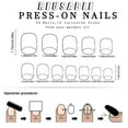 thumbnail image 4 of Uñas postizas a presión, regalo para mujer. Paquete de 24 uñas postizas cortas navideñas para pegar. Cobertura total con pegamento., 4 of 5