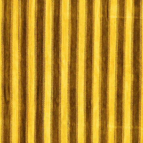 Ahgly Company Indoor Square Abstract Yellow Modern Area Rugs, 5' Square