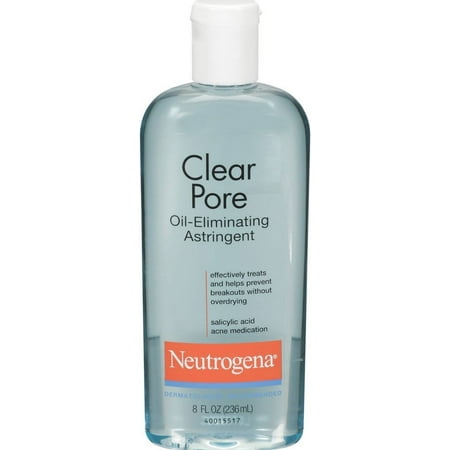 Neutrogena Clear Pore Oil-Eliminating Astringent 8 oz (Pack of 2)