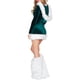 thumbnail image 2 of Lucakuins - Vestido de cosplay de Navidad para mujer, verde, manga larga, cuello cuadrado, vestido de retazos de felpa Lucakuins  moda, 2 of 5