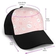 thumbnail image 2 of Naloa Cute Bunny Adult adjustable Print Baseball Hat, Patchwork curved brim baseball capfor Men and Women, One Size, 2 of 5