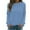 Blue, variant on Women's Casual Long Sleeve Sweaters Loose Crewneck Knit Solid Pullover Sweater Jumper Tops Black XXXL