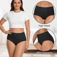thumbnail image 2 of Loritta Secret 5-Pack Underwear for Women High Waist Full Coverage Cotton Soft Panties for Ladies, Size S-2XL, 2 of 6