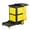 Black/With Lid, Double Locking Cabinet, variant on Restaurantware-Clean Tek Professional Janitor Cart With Wheels, 1 Cleaning Trolley With Cover And 21 Gallon Bag - 3 Shelves, Heavy-Duty, Gray Plastic Commercial Janitorial Cart, For Restaurants